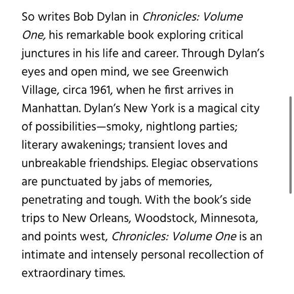 Bob Dylan; Chronicles Vol 1 - Picture 4 of 7